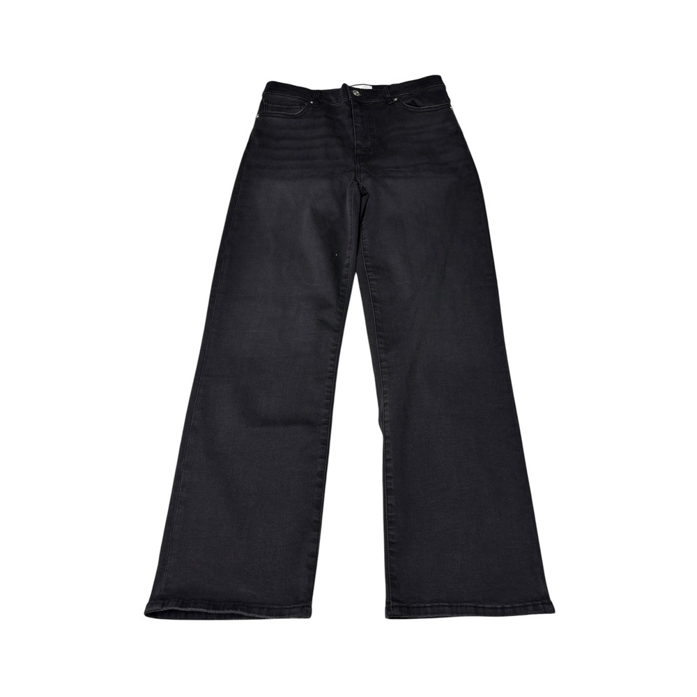 FRAME Le Sleek Straight Kerry Washed Black High Rise Jeans Womens Size 30X28